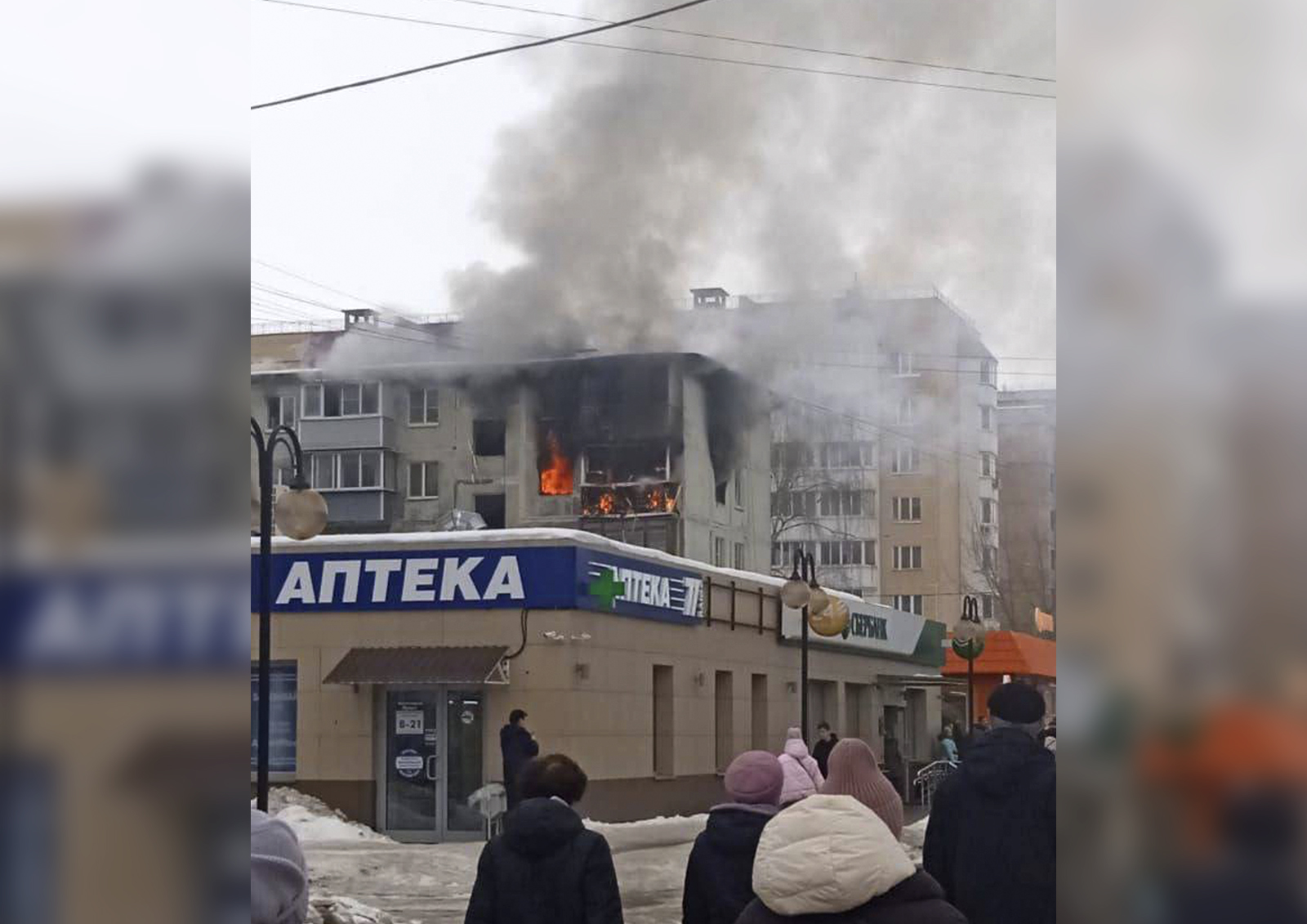 В Серпухове произошёл крупный пожар